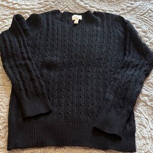 St. John's Bay Black Cable Knit Sweater